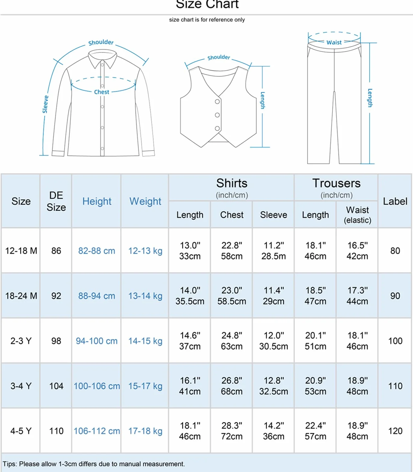 mintgreen Bebé Niños Traje 4pcs Boda Camisa + Pantalones + Chaleco + Pajarita + Gorra Conjuntos 1-4 Años
