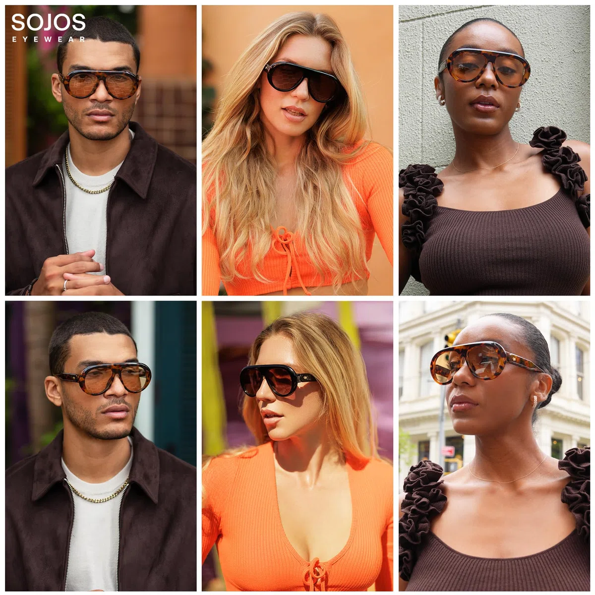 SOJOS Gafas de sol polarizadas de gran tamaño para mujer y hombre, estilo retro vintage de los años 70, protección UV, SJ2390