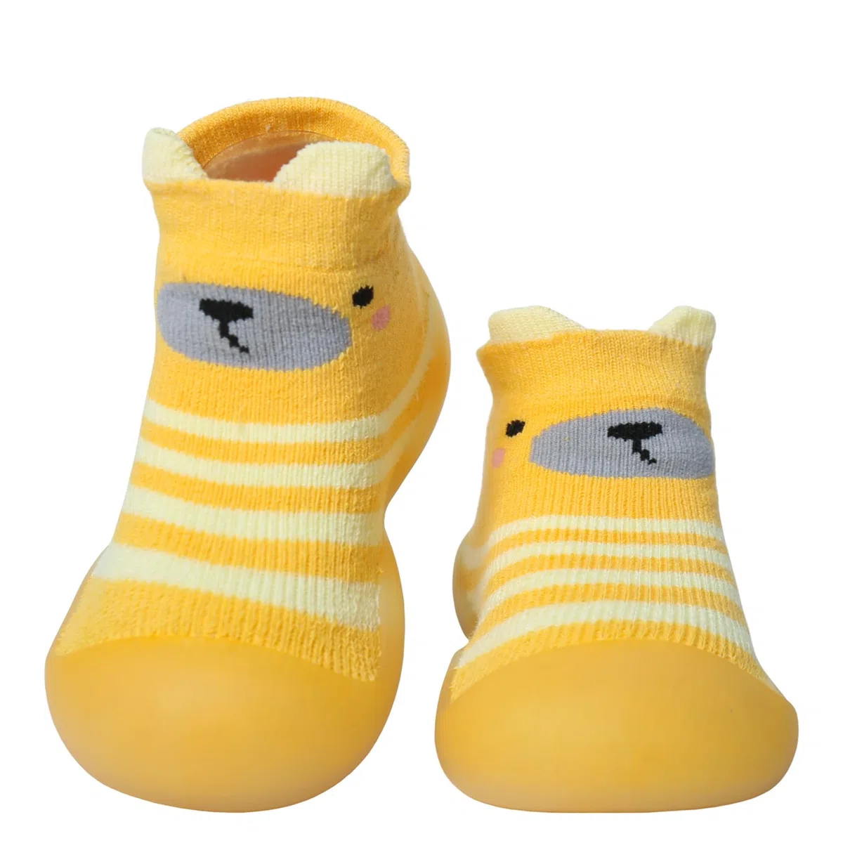 Zapatos Bebe Primeros Pasos Zapatos Calcetines Bebe, Calcetines Antideslizantes Niño con Suela de Goma Suave Zapatillas Unisex Bebé con Estampado de Dibujos Animados