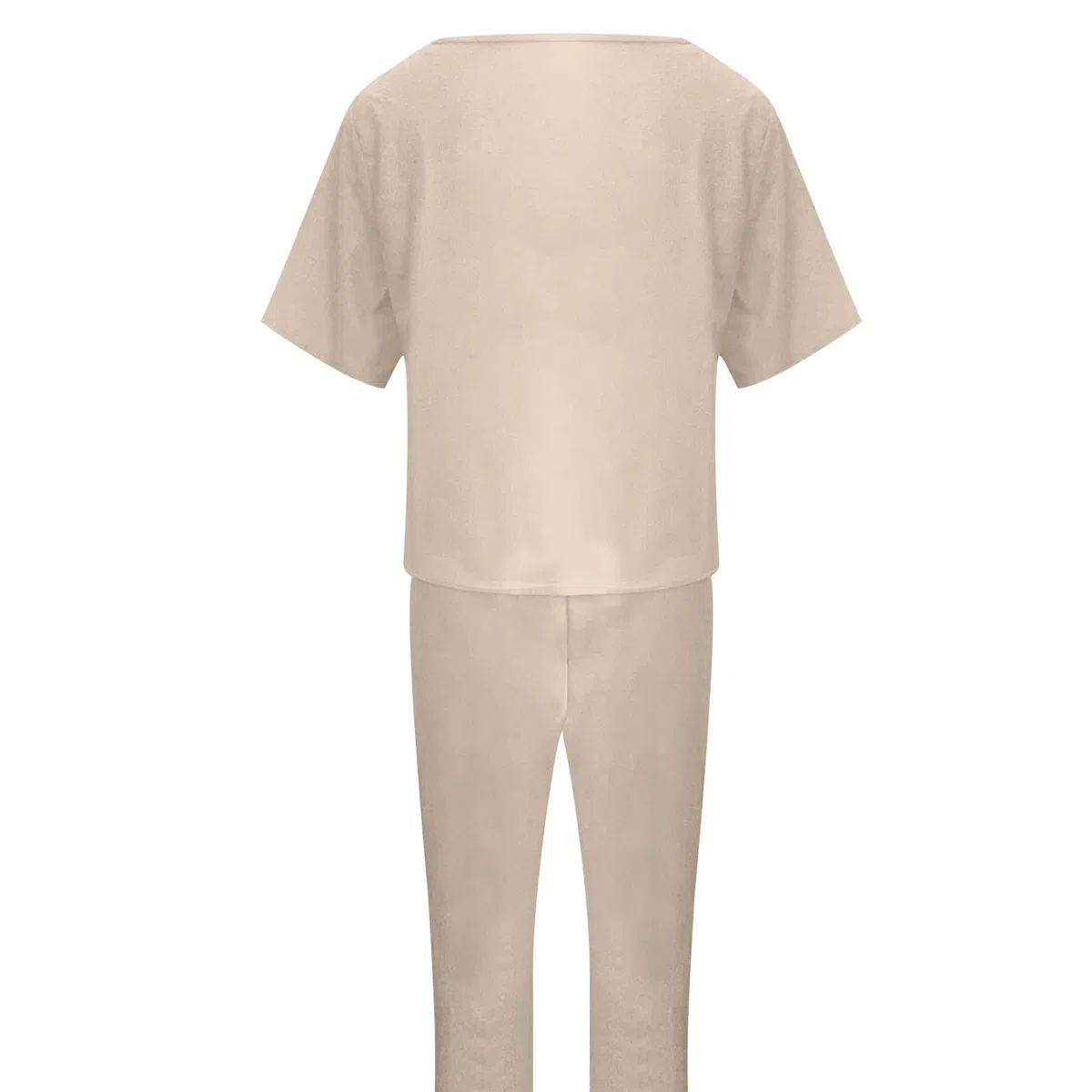 Conjunto Mujer Dos Piezas Casual Verano Elegante Lino Y Algodón Conjunto Deportivo Top Manga Corta Y Pantalones Cintura Alta Chandal Completo Loungewear Holgado Casa Trabajo Vacaciones Playa