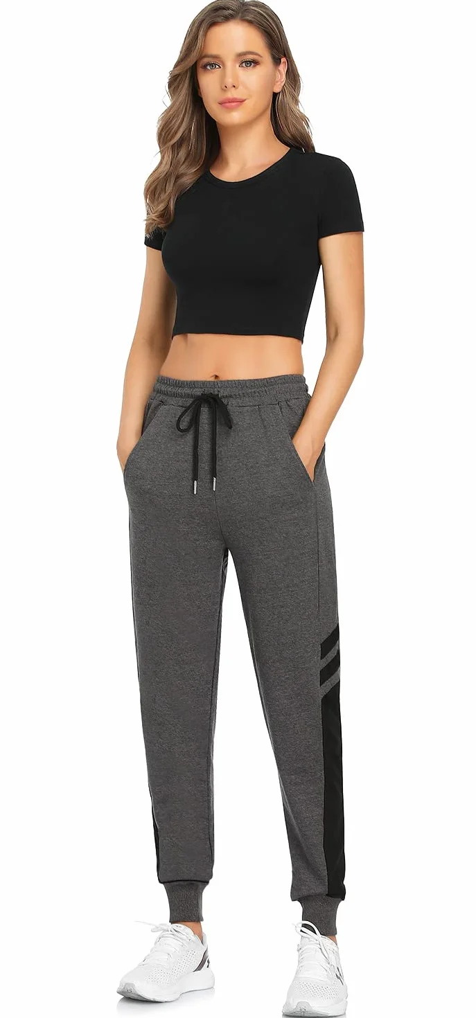 BENNIES Pantalon de Chandal Mujer Algodon Pantalones Mujer Invierno Jogger Pantalones Deportivos Largos Elastica Sweatpants con Bolsillos para Correr Running Casual Fitness Gimnasio Jogging