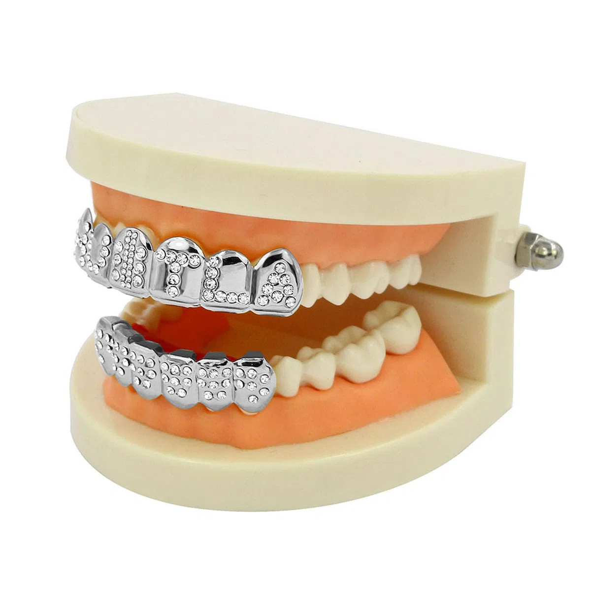 Dientes Postizos,18k Grillz De Hip Hop Chapado En Oro, Shine Parrillas De Oro Chapado Dientes De Hip Hop Conjunto, Regalo De Fiesta De Cosplay De Halloween