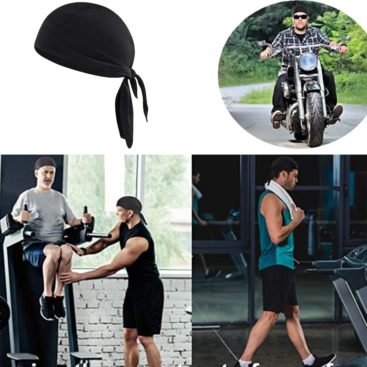 3 Piezas Gorra Bandana, Gorro de Pirata Pañuelo, Deporte Gorra Ciclismo, para Correr, Montar y Otros Deportes al Aire Libre