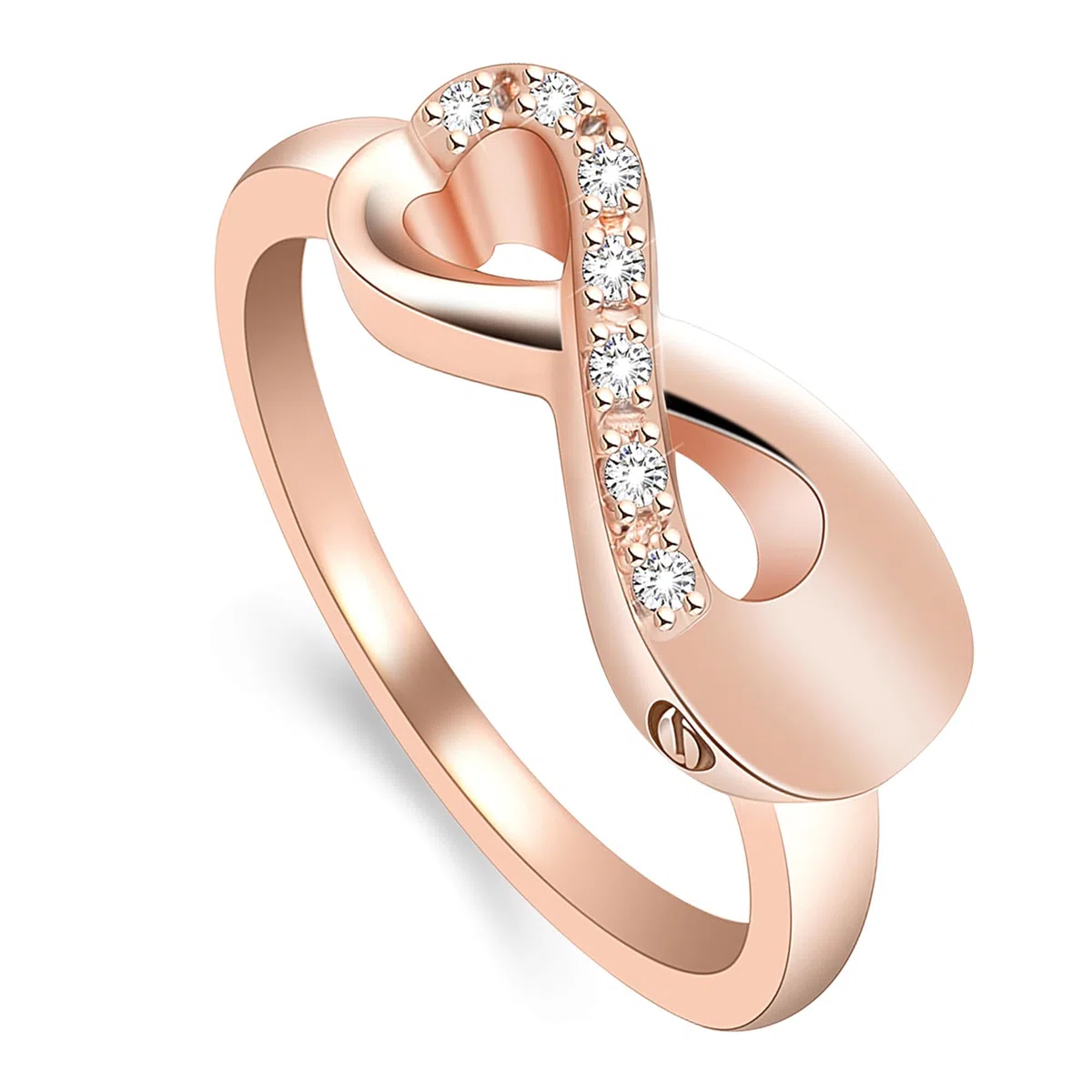 Anillo de cremación de amor infinito para cenizas de acero inoxidable para mantener las cenizas amadas Keepsake Fingerring Urne Medallón Memorial Joyería para Mujeres