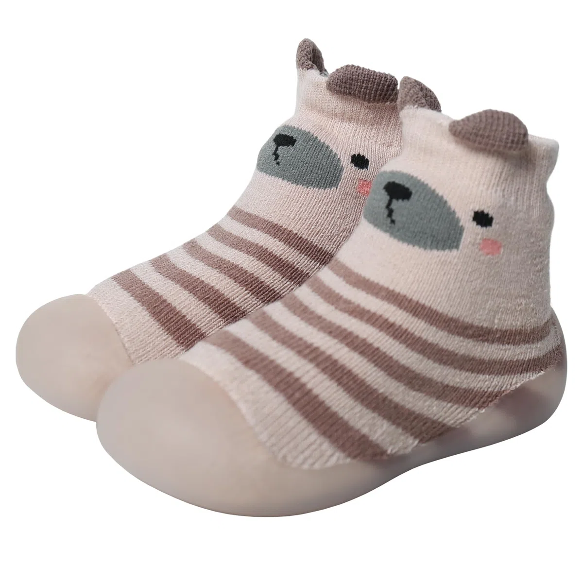 Zapatos Bebe Primeros Pasos Zapatos Calcetines Bebe, Calcetines Antideslizantes Niño con Suela de Goma Suave Zapatillas Unisex Bebé con Estampado de Dibujos Animados