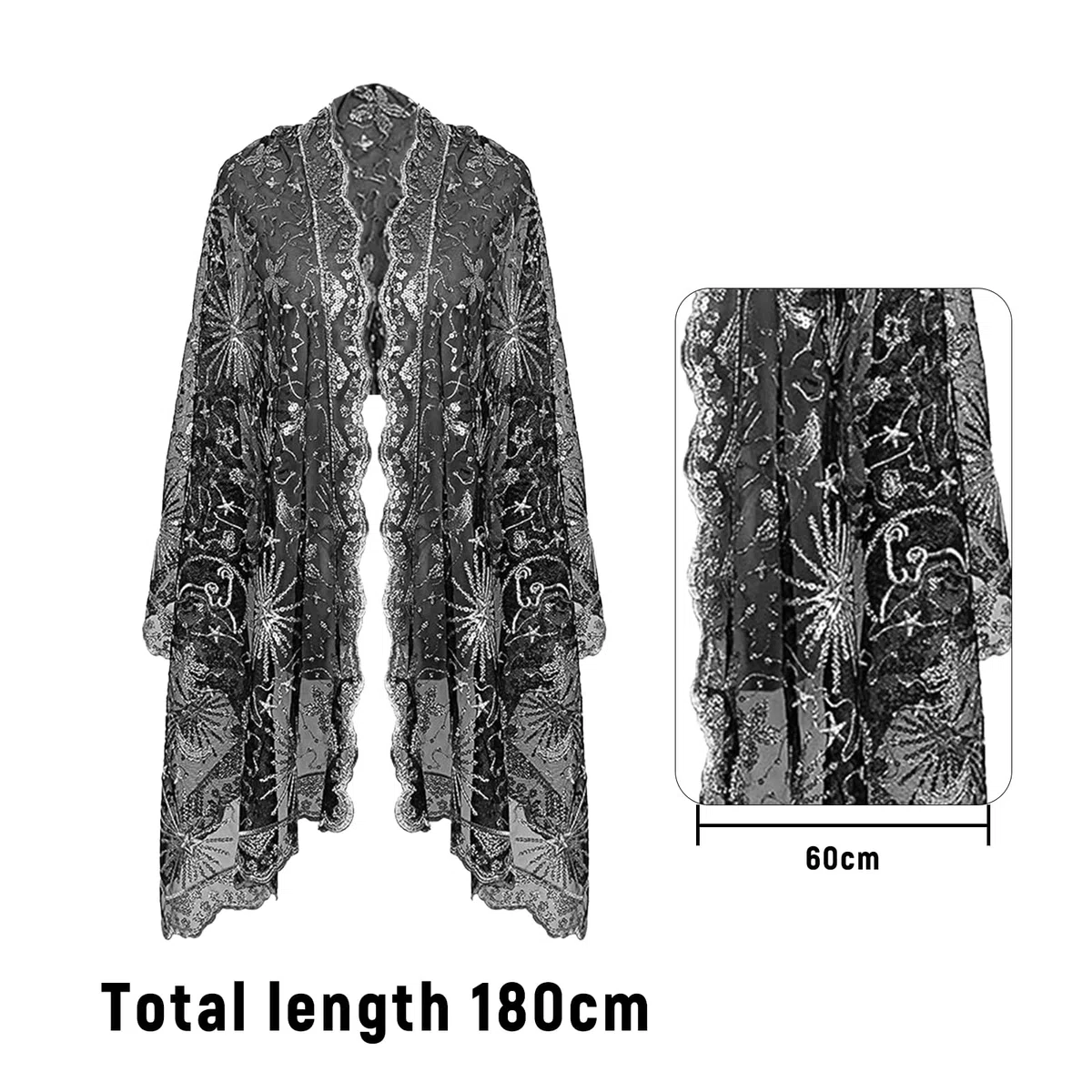 Bufanda de lentejuelas para mujer, estola para vestido de noche, estola festiva con purpurina, estola para mujer, festiva, para bodas, vestidos de noche, fiestas