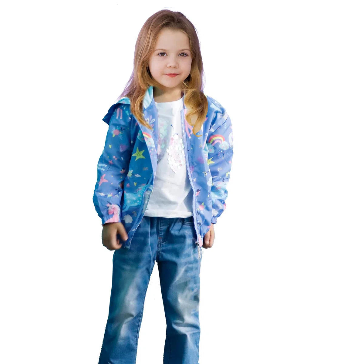 Chaquetas Niñas Cazadora Capucha Abrigos Impermeables Casual Ligero Fino Manga Larga A Prueba de Viento Cortavientos con Cremallera Primavera Otoño Sudadera Chica 1-7 Años
