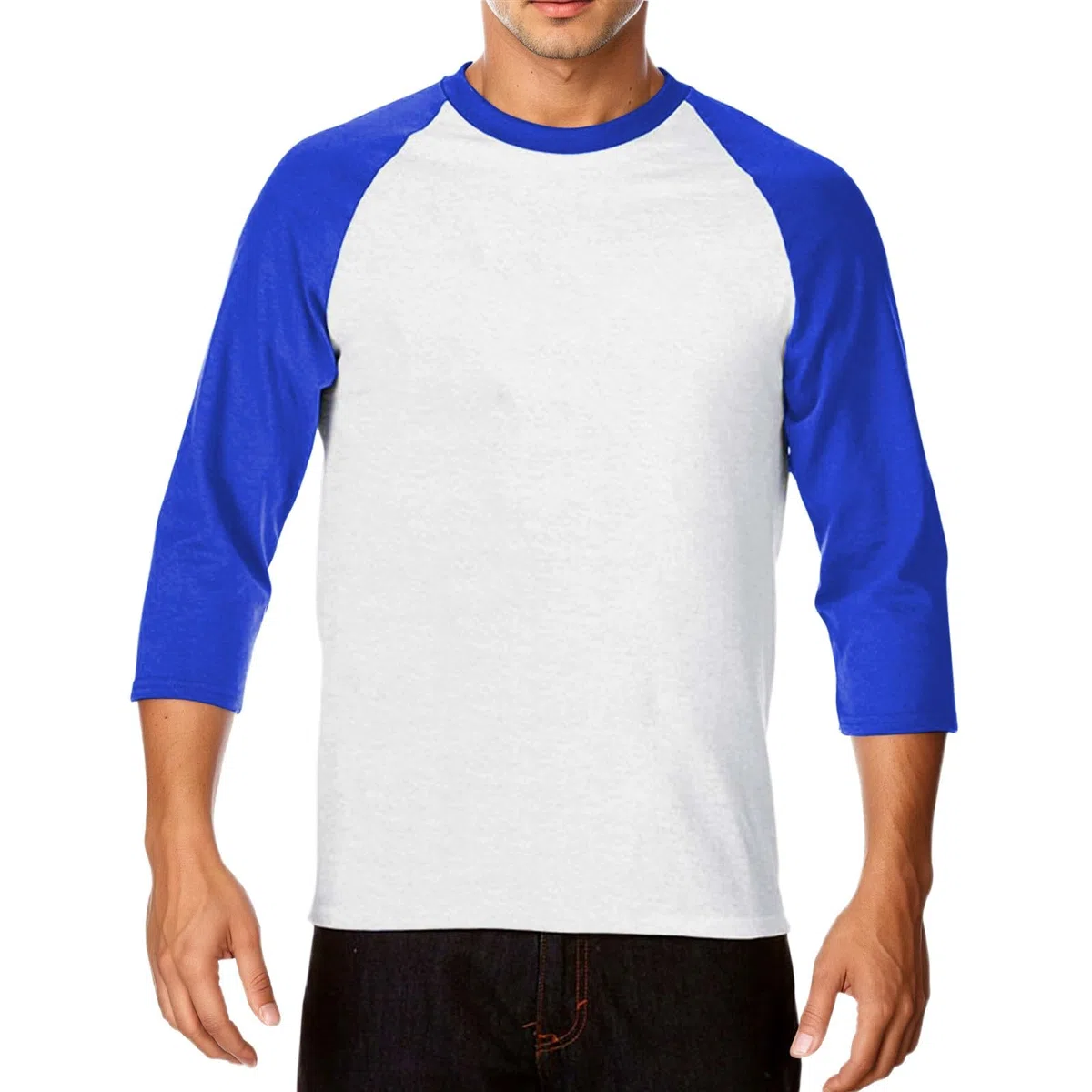 Camiseta de béisbol para hombre, manga 3, 4, informal, raglán, Navidad, invierno