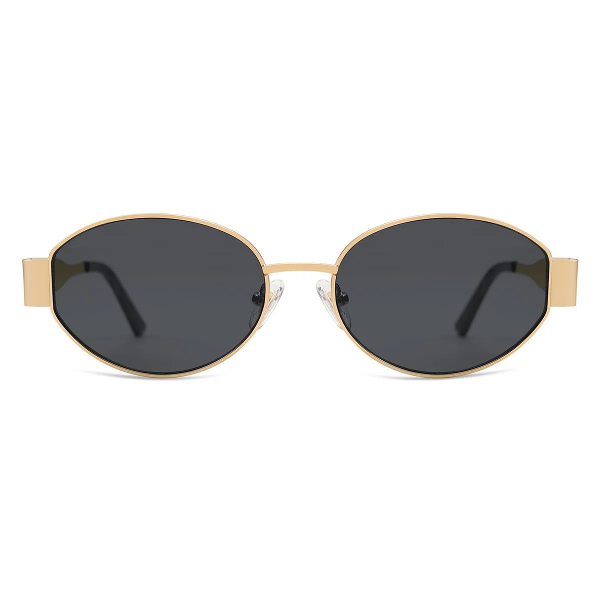 SOJOS Gafas de Sol Retro Mujer Hombre Metal Ovaladas de Moda Gafas de Sol Clásicas con Protección UV400 SJ1217