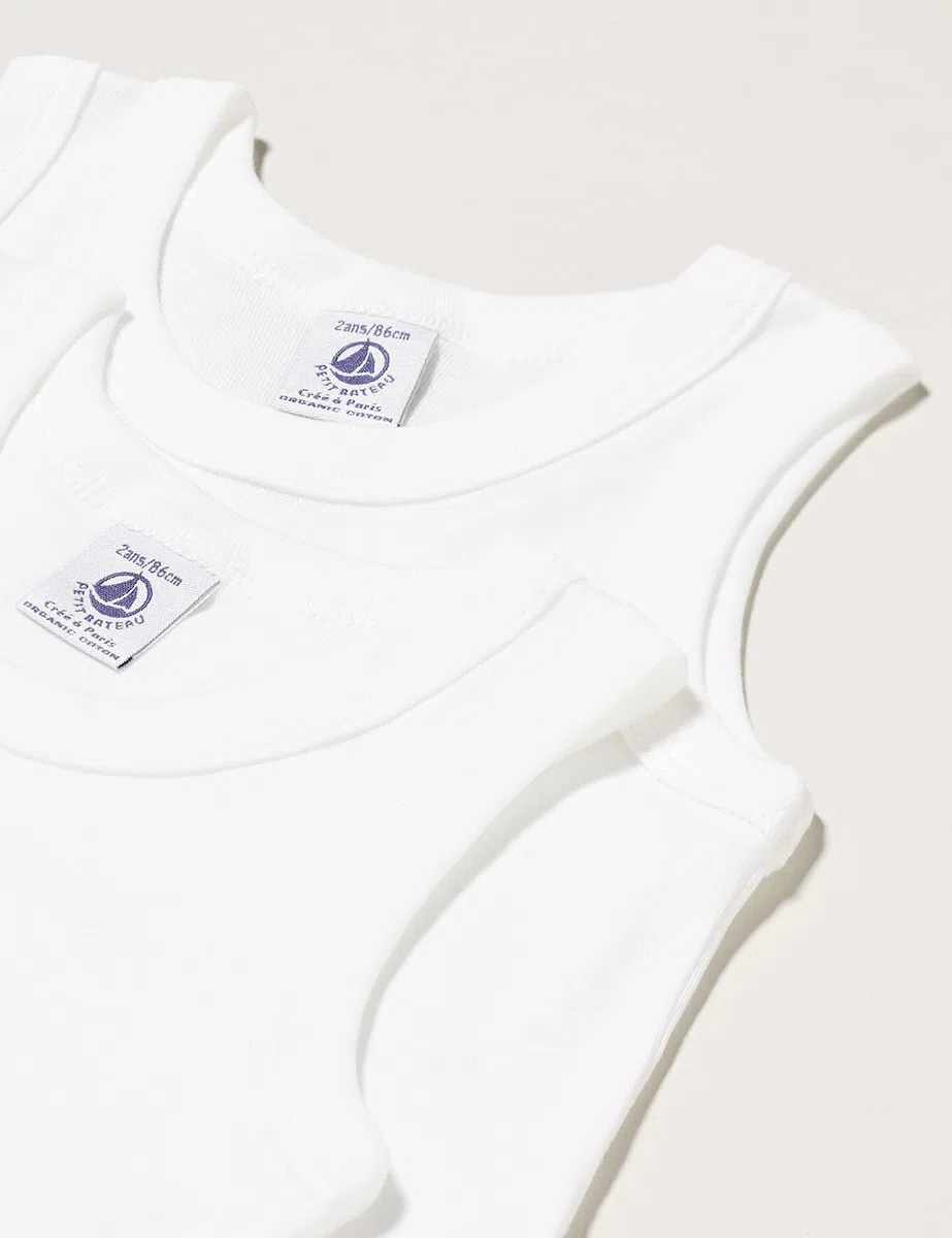 Petit Bateau A01du Camiseta Sin Mangas Niños (Pack de 2)