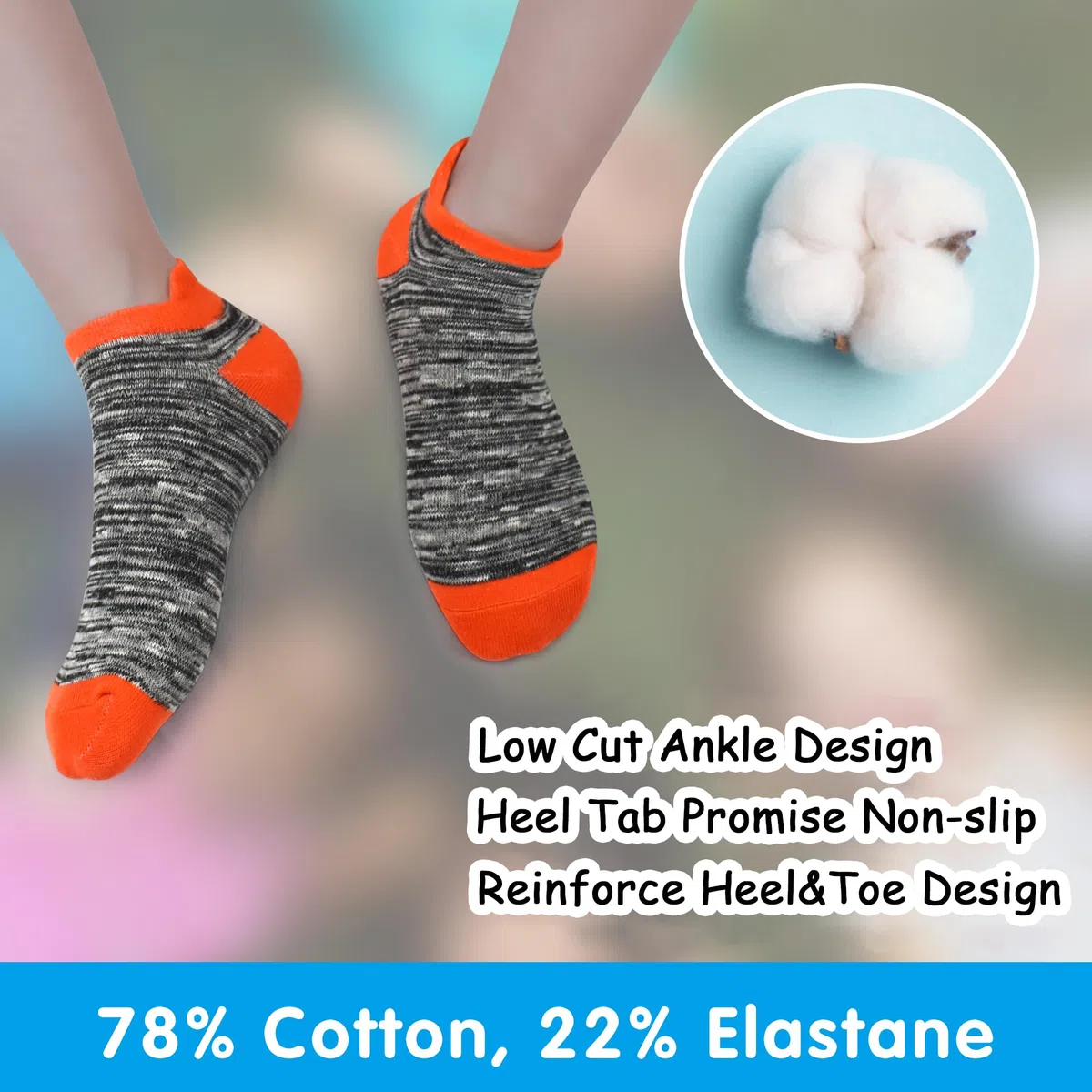 GENTABY 12 pares de calcetines deportivos coloridos de algodón para niños y niñas, 19-38 años (1-14 años)