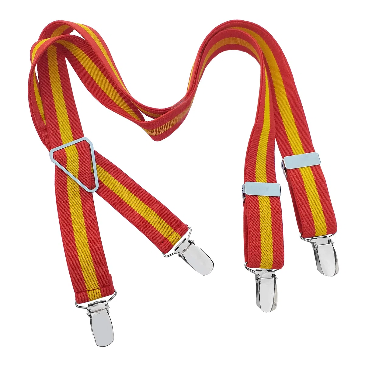 Tiendas LGP -Tirantes para Niños Bandera de España Rojo y Gualda, Elasticos, Infantiles