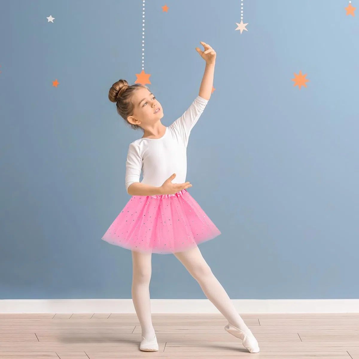 6 Piezas Falda Tutú Con Lentejuelas y 3 Capas de Tul, 6 Colores, Mini Tutú Para Niñas 2-8 Años, Fiestas, Carnavales, Cumpleaños, Halloween, Navidad, Disfraces