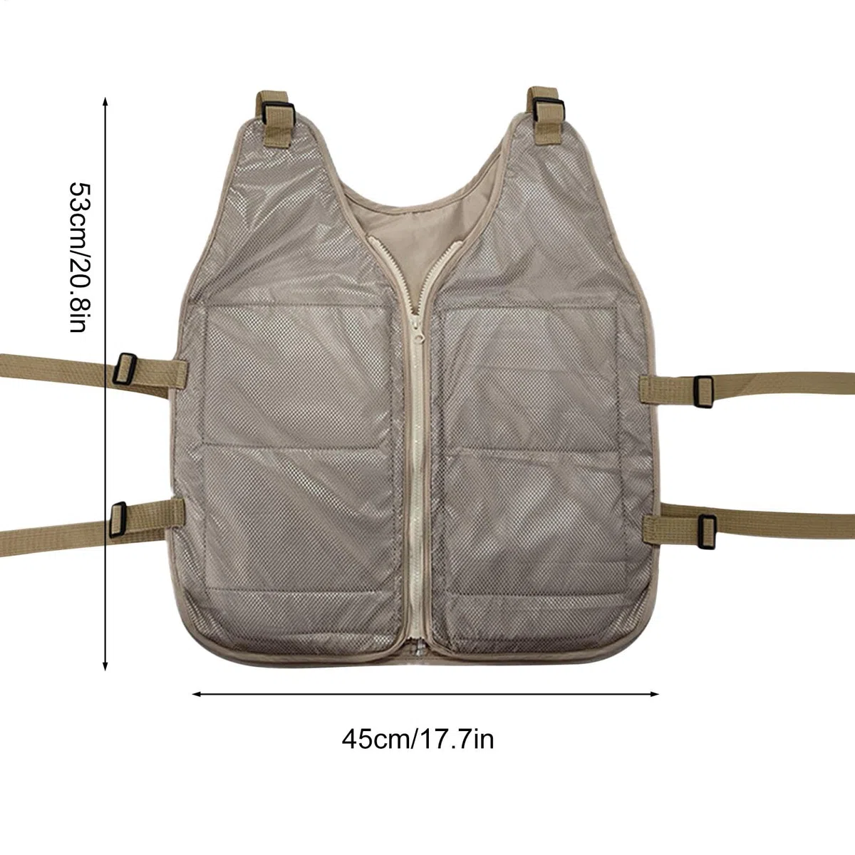 Chaleco frío de enfriamiento, chaqueta de hielo para una experiencia refrescante, chaleco de refrigeración ajustable de verano, abrigo refrescante para trabajar, correr, jardinería, cocinar, andar en