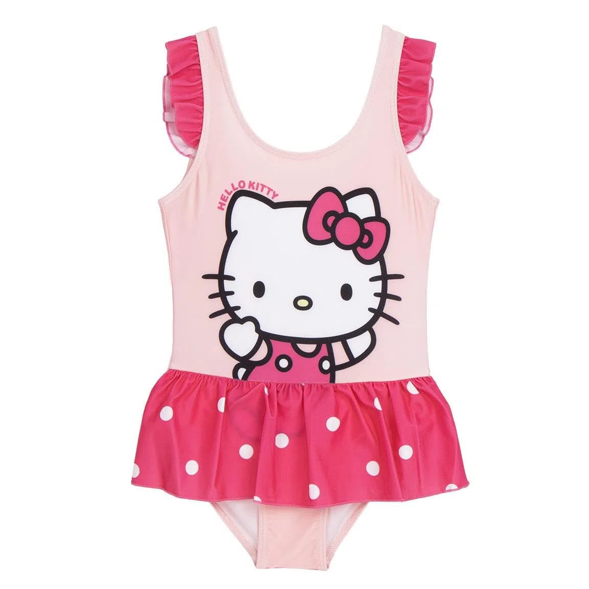 Hello Kitty Kuromi Bañador para Niña, Diseño Hello Kitty y Kuromi Bañador de Una Pieza Natación Infantil, Tallas 3 a 12 Años