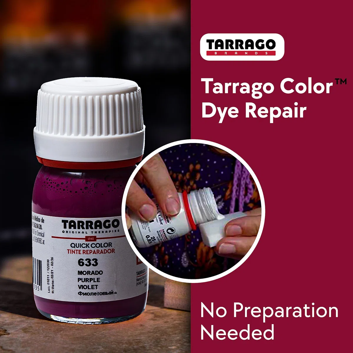 Tarrago | Quick Color 25 ml | Tinte Reparador para Cuero (Verde Oscuro 33)