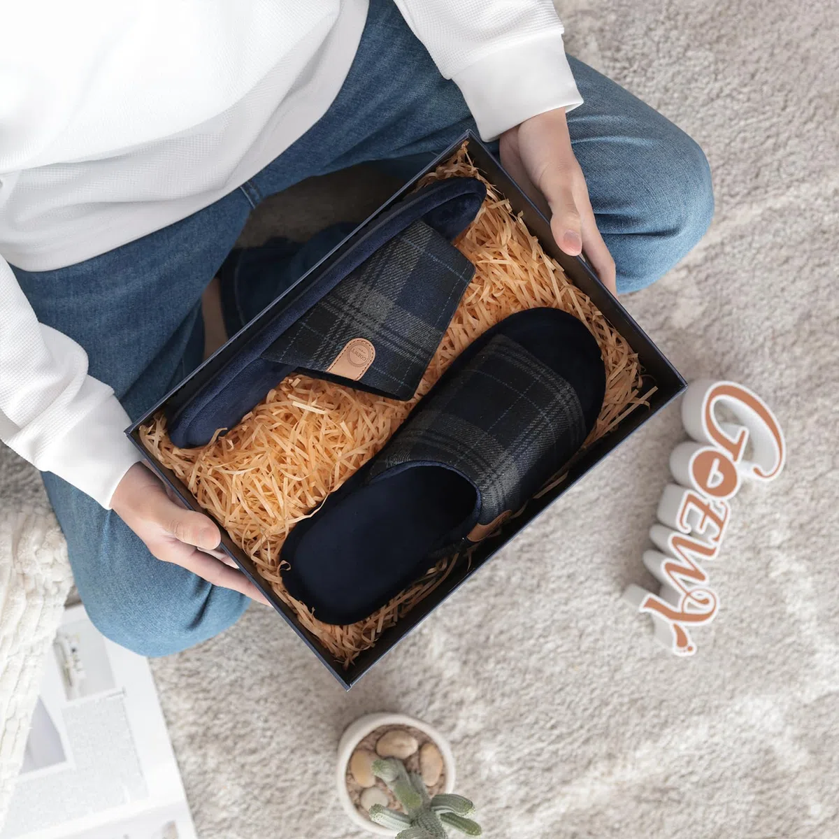 GOEWY zapatillas para hombre con espuma de memoria – dedos abiertos, respiratorio y antideslizante – Ideal para interiores y exteriores