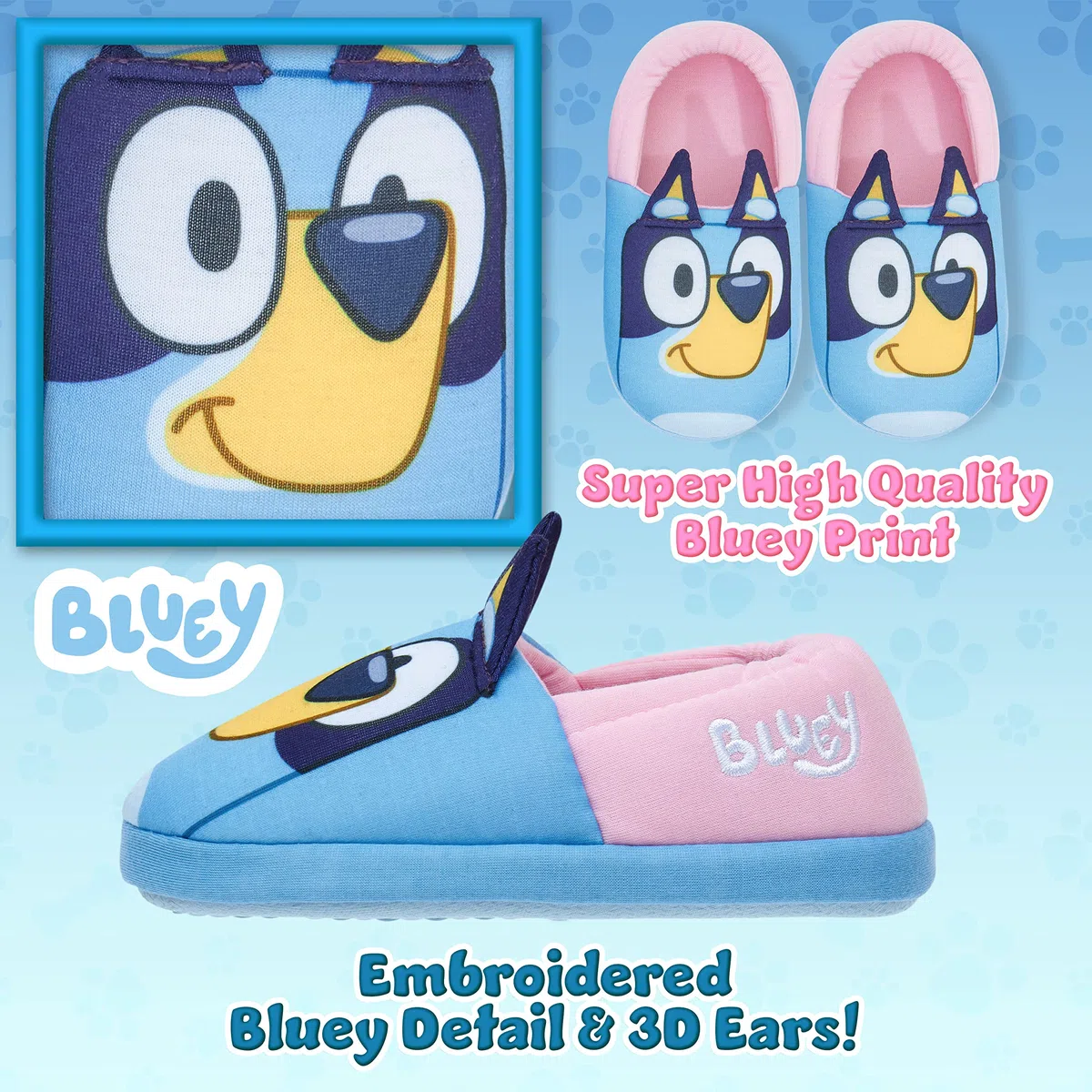 Bluey Zapatillas Casa Niña Antideslizantes, Pantuflas Niña Invierno Suave