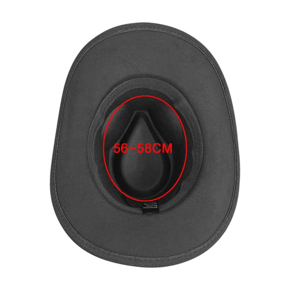 Sombrero de vaquero negro clásico sombrero de fieltro occidental universal de ala ancha sombreros Fedora sombreros invierno otoño mantener caliente sombrero estilo vaquero accesorios para fiesta de