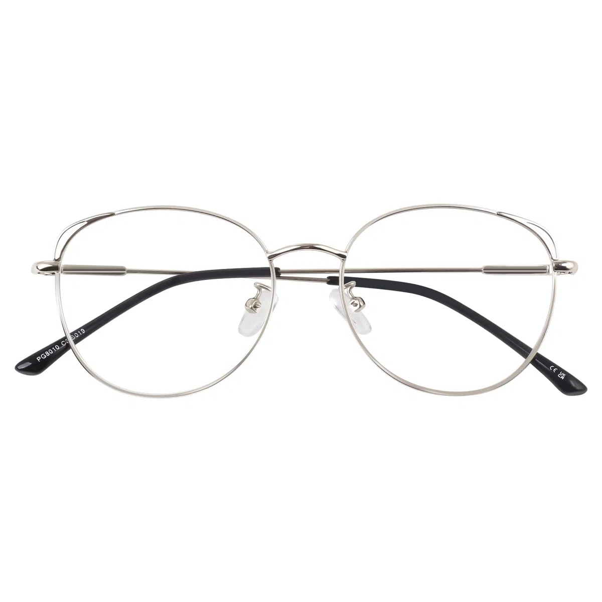 LINVO Gafas Falsas Retro Mujeres Metálicas Ojos de Gato Marco UV400 Gafas de Venta Libre