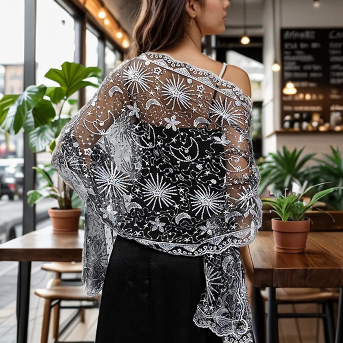 Bufanda de lentejuelas para mujer, estola para vestido de noche, estola festiva con purpurina, estola para mujer, festiva, para bodas, vestidos de noche, fiestas