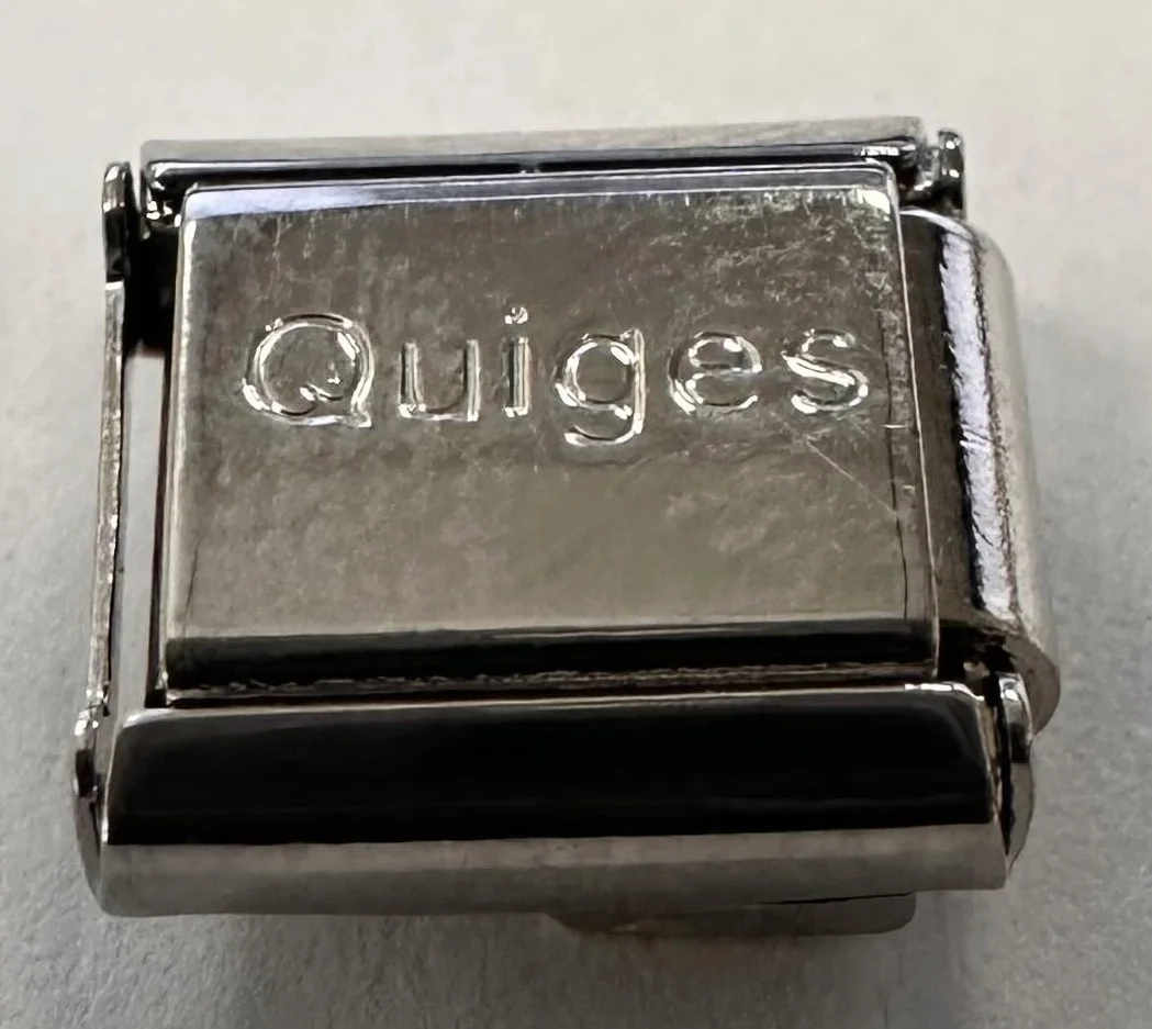 Quiges Dije Acero Inoxidable Link 9mm compatible con pulseras del estilo de Nomination #586