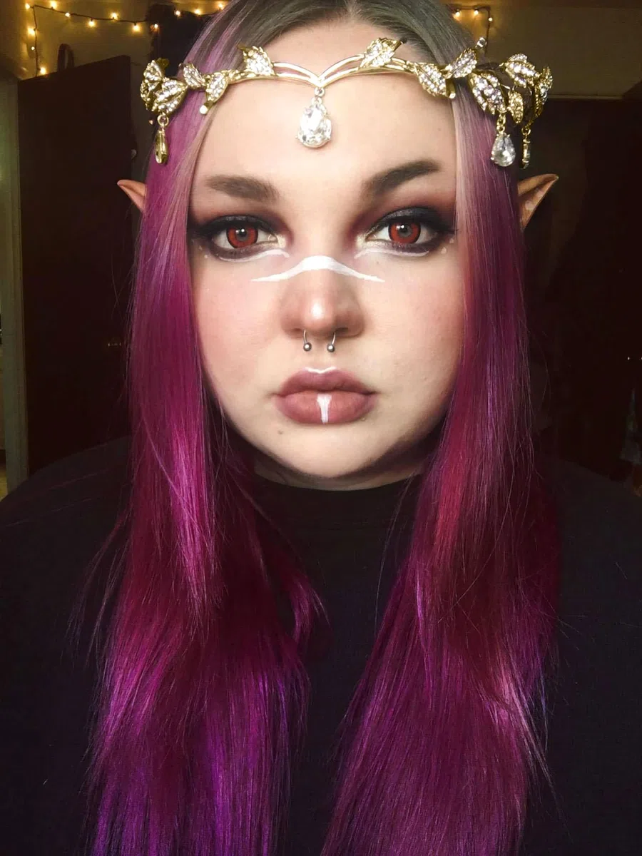 LaVenty luxury elf headpiece elf ears tocado de elfo de lujo orejas de elfo corona de elfo tiara tocados de hadas joyas de cabeza de elfo de hadas tocado circlet tocado de fantasía renacimiento