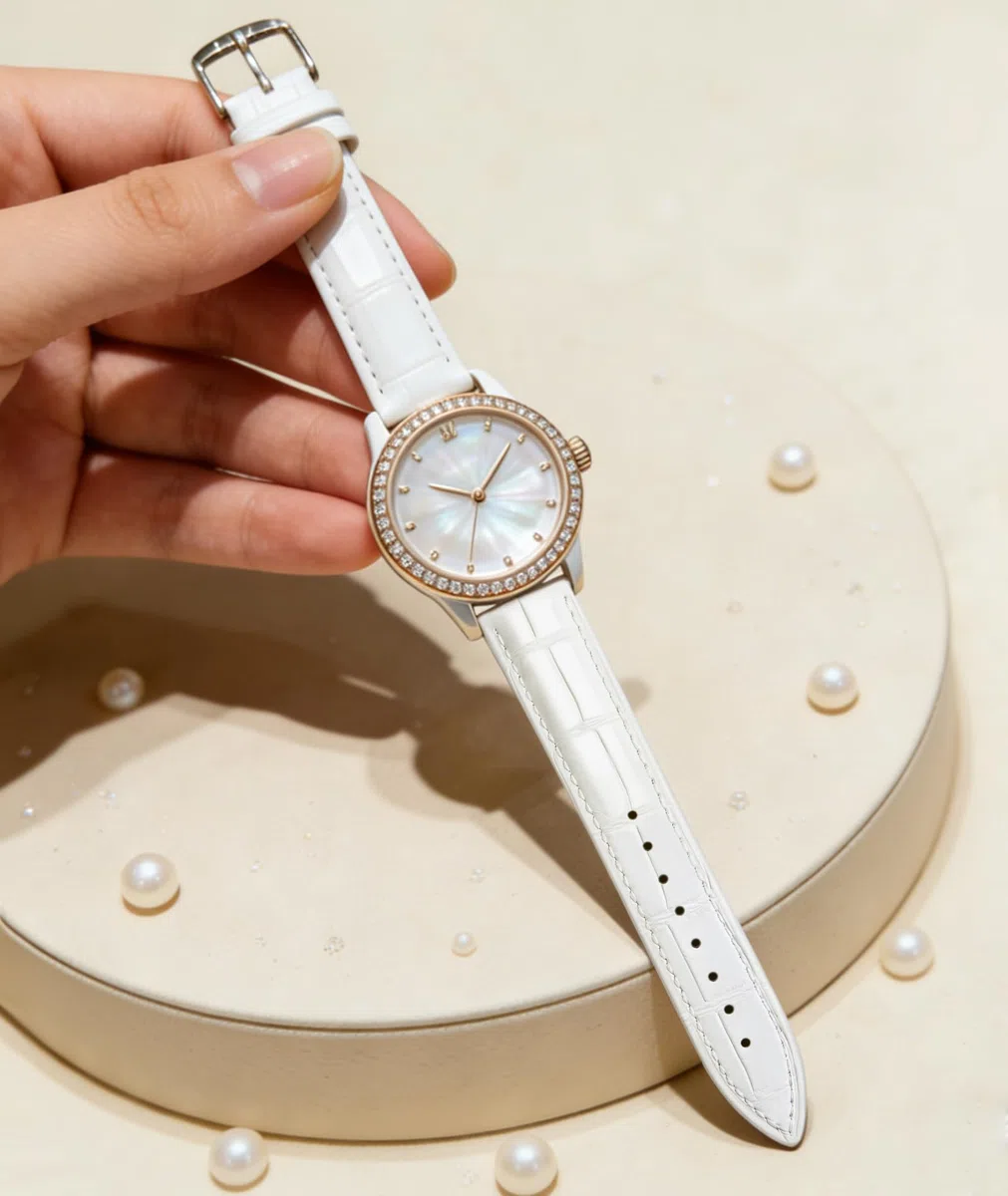 BINLUN Correa de Reloj de Cuero 10MM-24MM Diseño Cocodrilo Aligátor Liberación Rápida Correas de Repuesto para Smartwatch Hombre Mujer