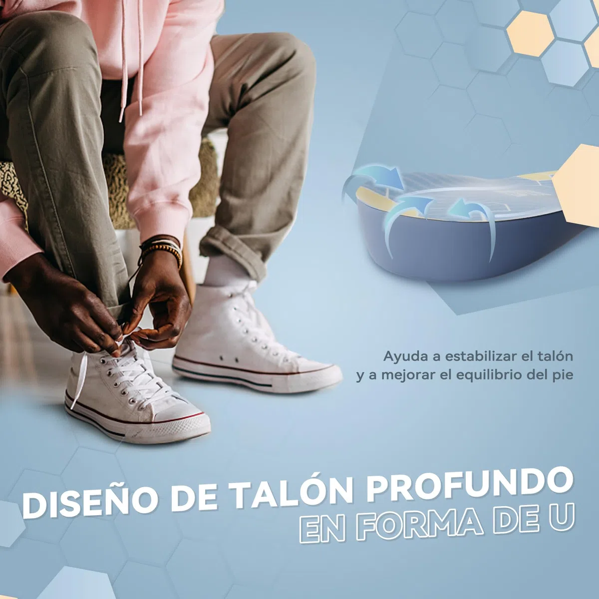 DynWalker Plantillas de Altura para Hombre y Mujer (+2,5 cm), Plantillas de Gel para Aumentar la Altura, Recortables de Forma Flexible, Resistentes a la Presión, Opción Perfecta para Citas, L