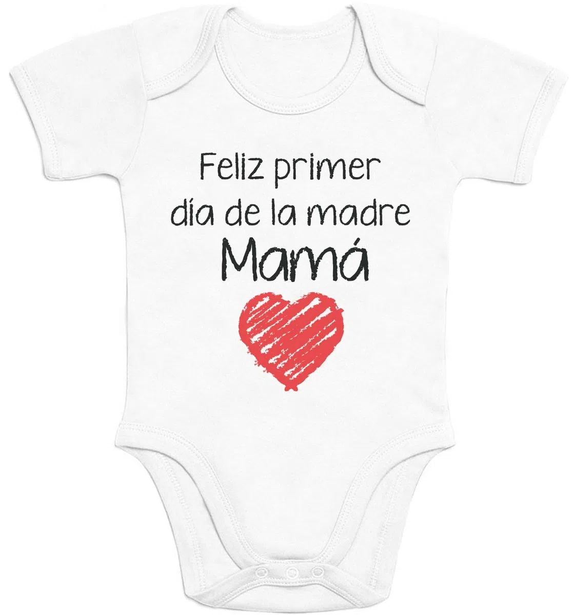 Regalo - Feliz Primer día de la Madre Mamá Body bebé Manga Corta