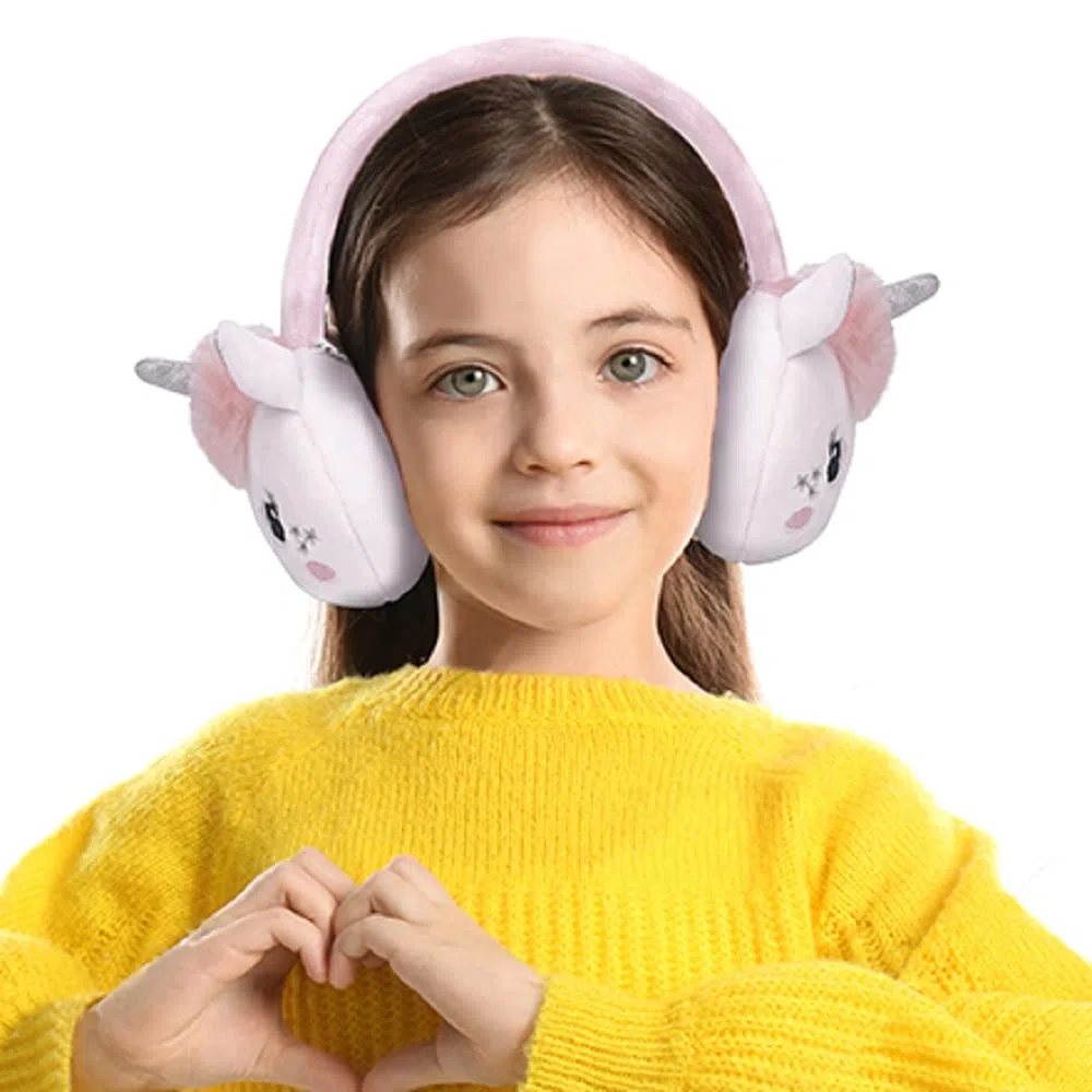 Orejeras Orejeras para Niñas con Diseño de Felpa y Lentejuelas Abatibles
