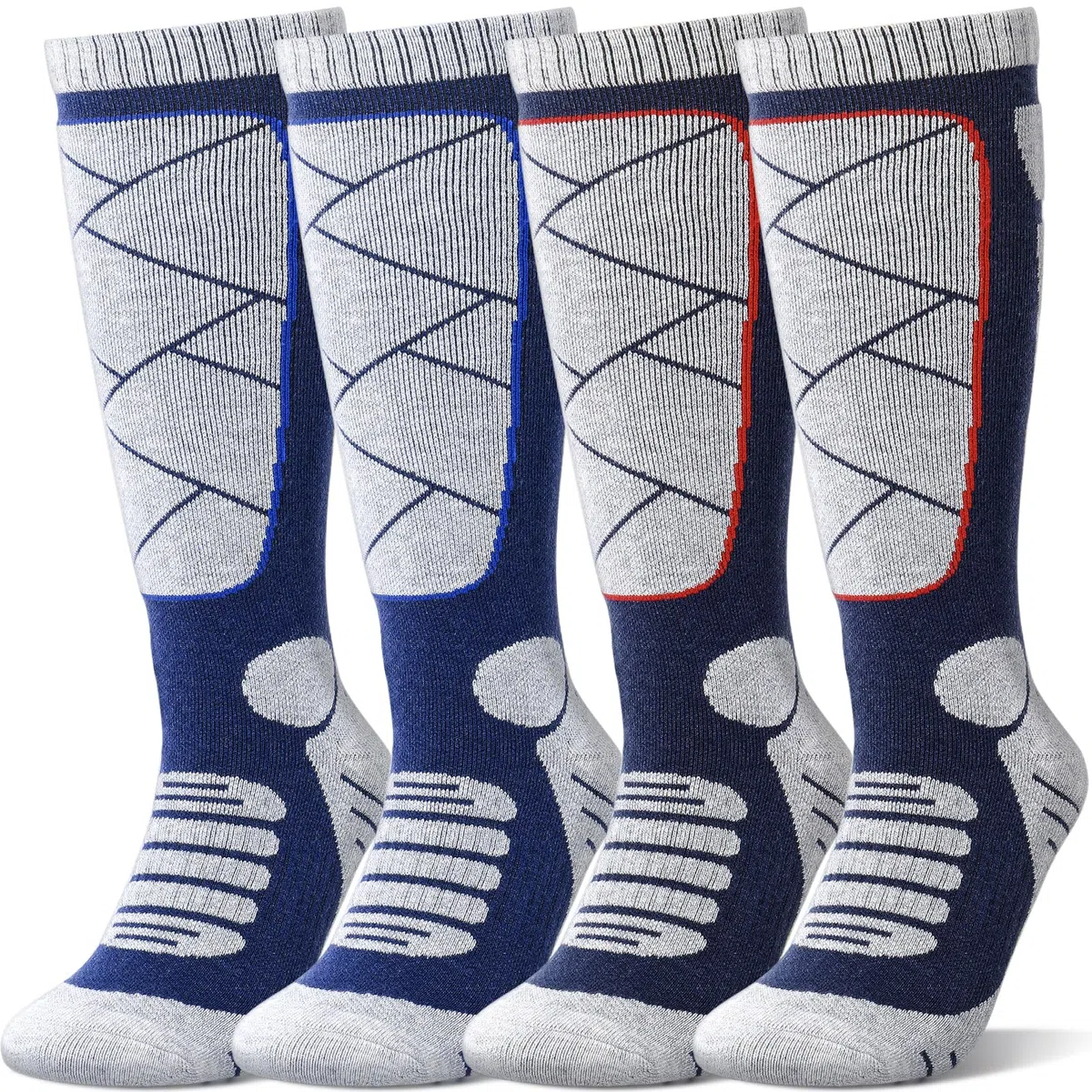 Calcetines de lana merino para esquí, para niños y adultos. Ideales para el frío, el esquí, la nieve, el snowboard, el invierno, calcetines calientes sobre la rodilla y actividades invernales.