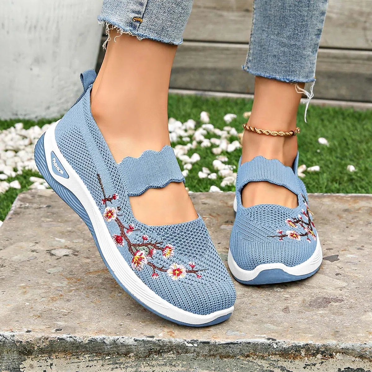 2026 Zapatos Ortopédicos Mujer Verano con Malla Zapatillas Comodos Ligeros sin Cordones Deporte Zapatillas Ortopédicas de Plataforma Transpirables Antideslizantes Soporte de Arco Sandalias Caminar