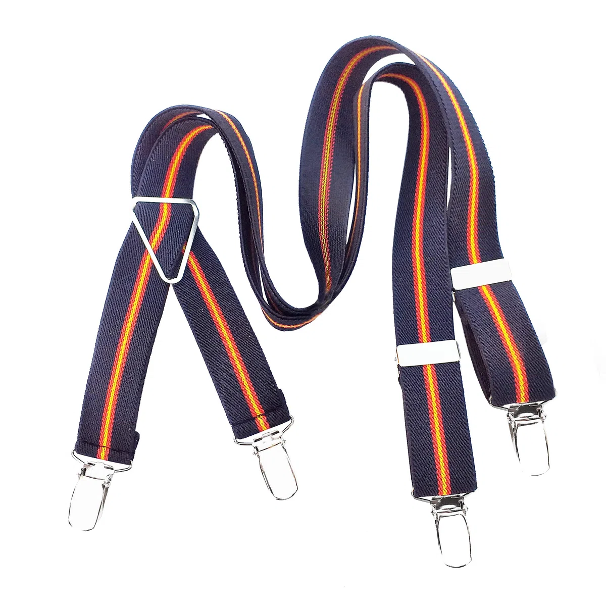 Tiendas LGP -Tirantes para Niños Bandera de España Azul Rojo y Gualda, Elasticos, Infantiles
