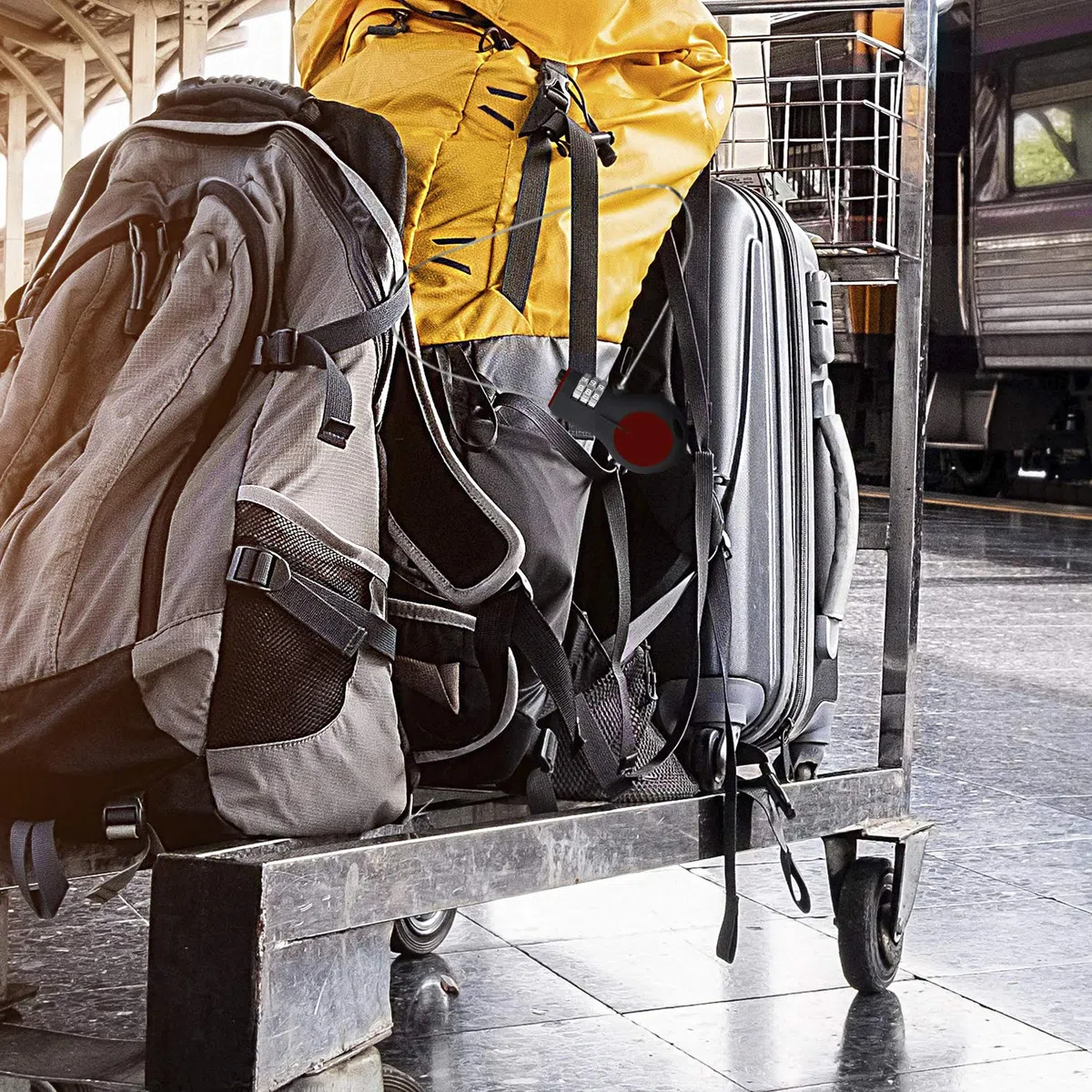 Lewis N. Clark LOC88RED Candado y candado de bicicleta aprobado por la TSA para equipaje + viajes, configura tu combo con cable de acero retráctil de 30 pulgadas, rojo