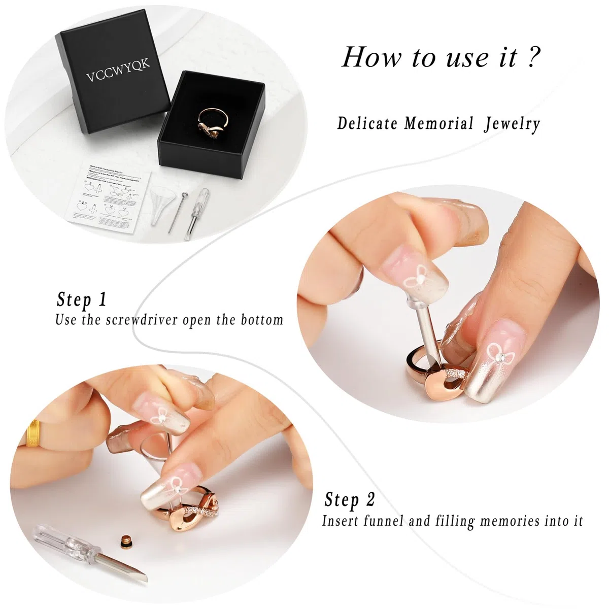Anillo de cremación de amor infinito para cenizas de acero inoxidable para mantener las cenizas amadas Keepsake Fingerring Urne Medallón Memorial Joyería para Mujeres