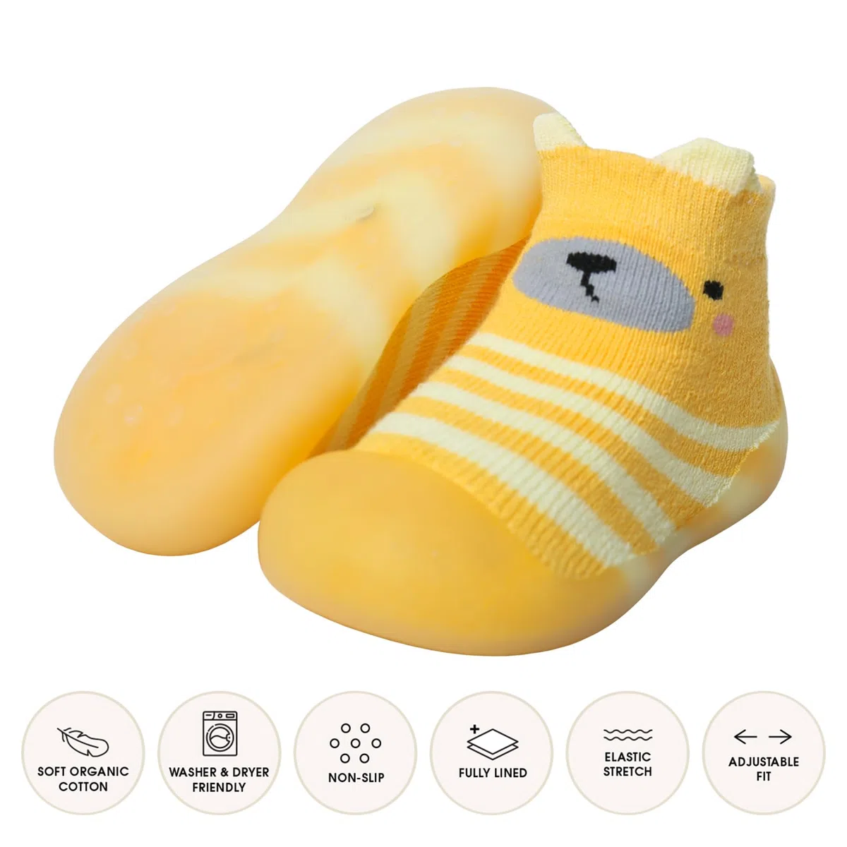 Zapatos Bebe Primeros Pasos Zapatos Calcetines Bebe, Calcetines Antideslizantes Niño con Suela de Goma Suave Zapatillas Unisex Bebé con Estampado de Dibujos Animados