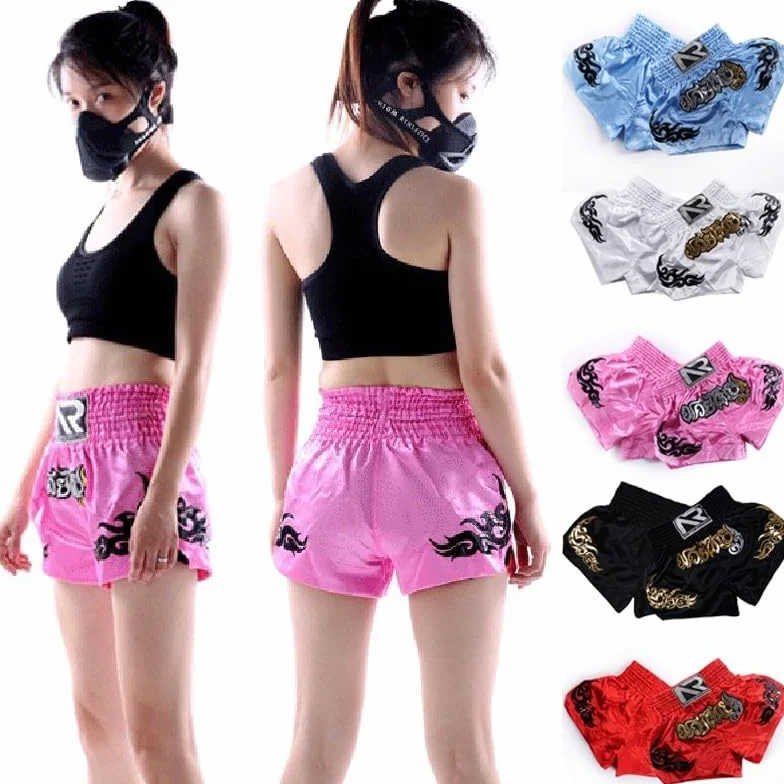 Honseadek Pantalones cortos de entrenamiento unisex para artes marciales mixtas, transpirables y cómodos para kickboxing y fitness
