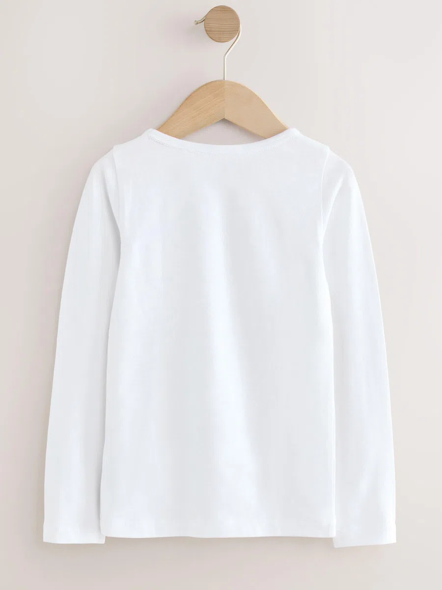 NEXT Niñas Pack de 2 camisetas de manga larga Blanco 9-10 Años
