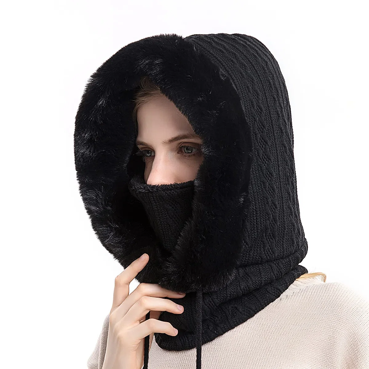TAGVO Pasamontañas Termico para Mujer, Pasamontañas Invierno Capucha Polar Máscara de Esquí Balaclava Máscara Polar Multifuncional para Clima Frío Esquí al Aire Libre Montaña Camping Senderismo