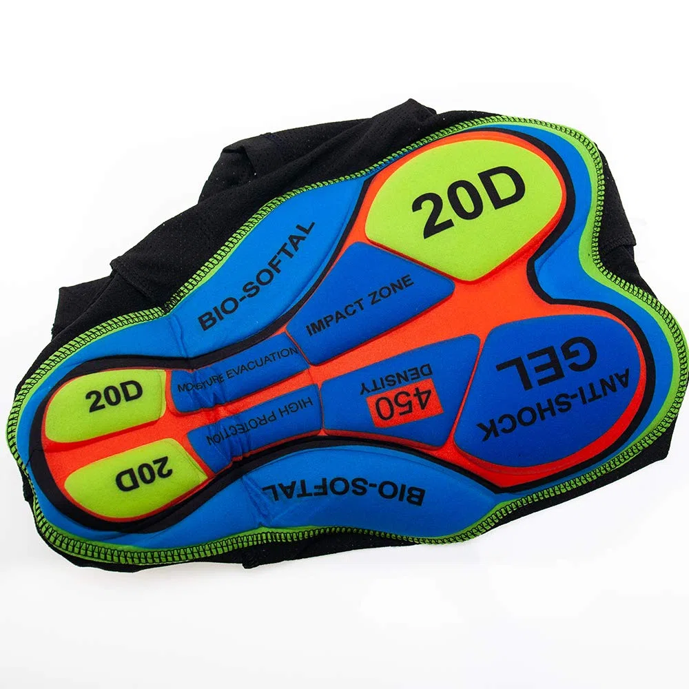 Culotte Ciclismo Hombre Pantalones cortos de ciclismo transpirables, ropa interior de ciclismo con almohadilla de gel 20D, a prueba de golpes, ropa interior for bicicleta de montaña y carretera, panta
