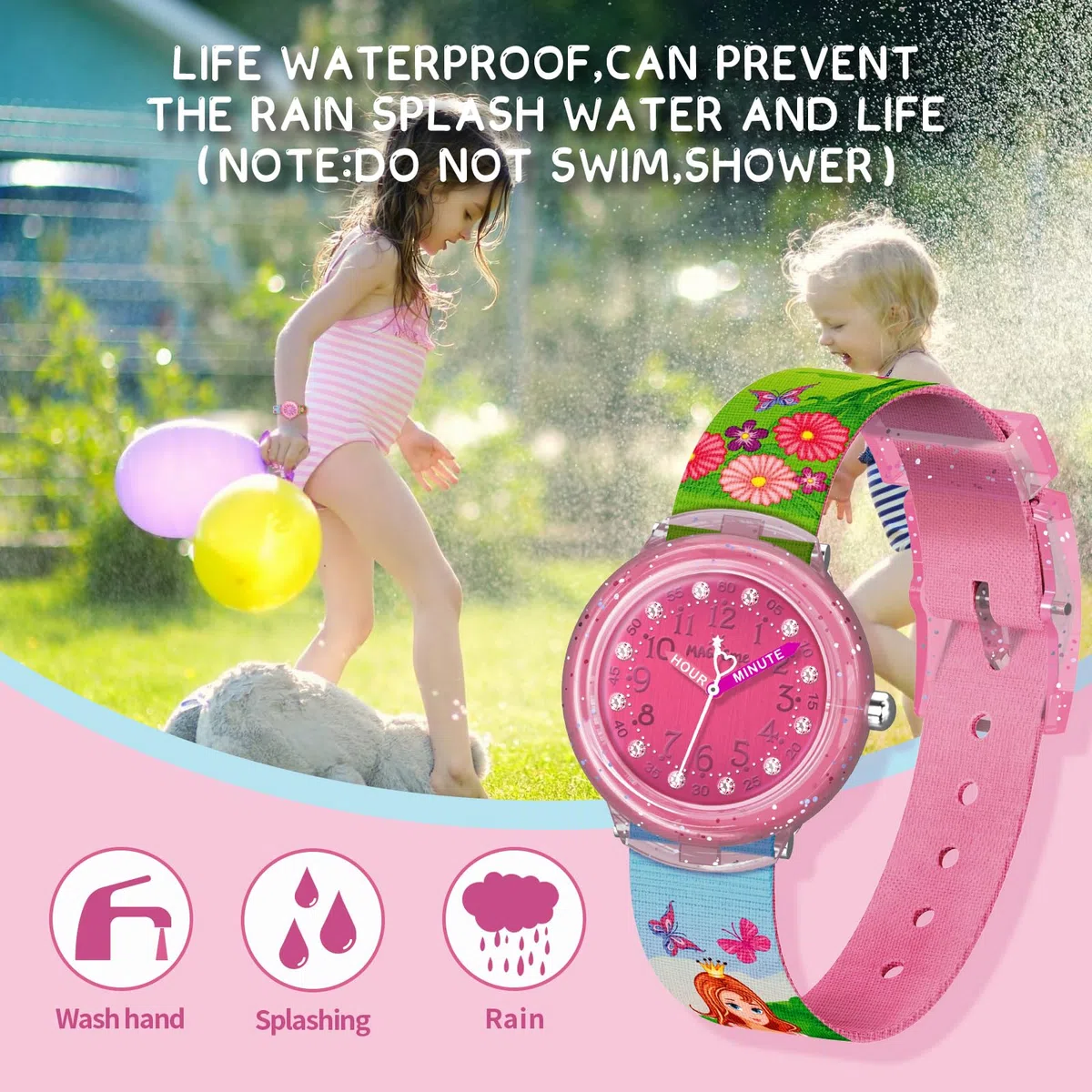 Reloj para Niños, Reloj Unicornio Estampados de Animal con Banda Textil Reloj Niño y Niña