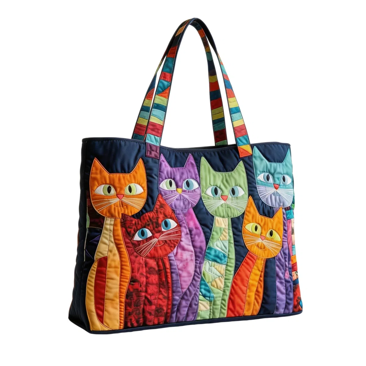 Bolso Mujer Bolsa Mano Tela,Bolsas Tela Serie Estampado Gatos,Diseño Práctico,Bolso Grande,Tela Reutilizable,Uso Playa Trabajo Compras,Regalo Bueno