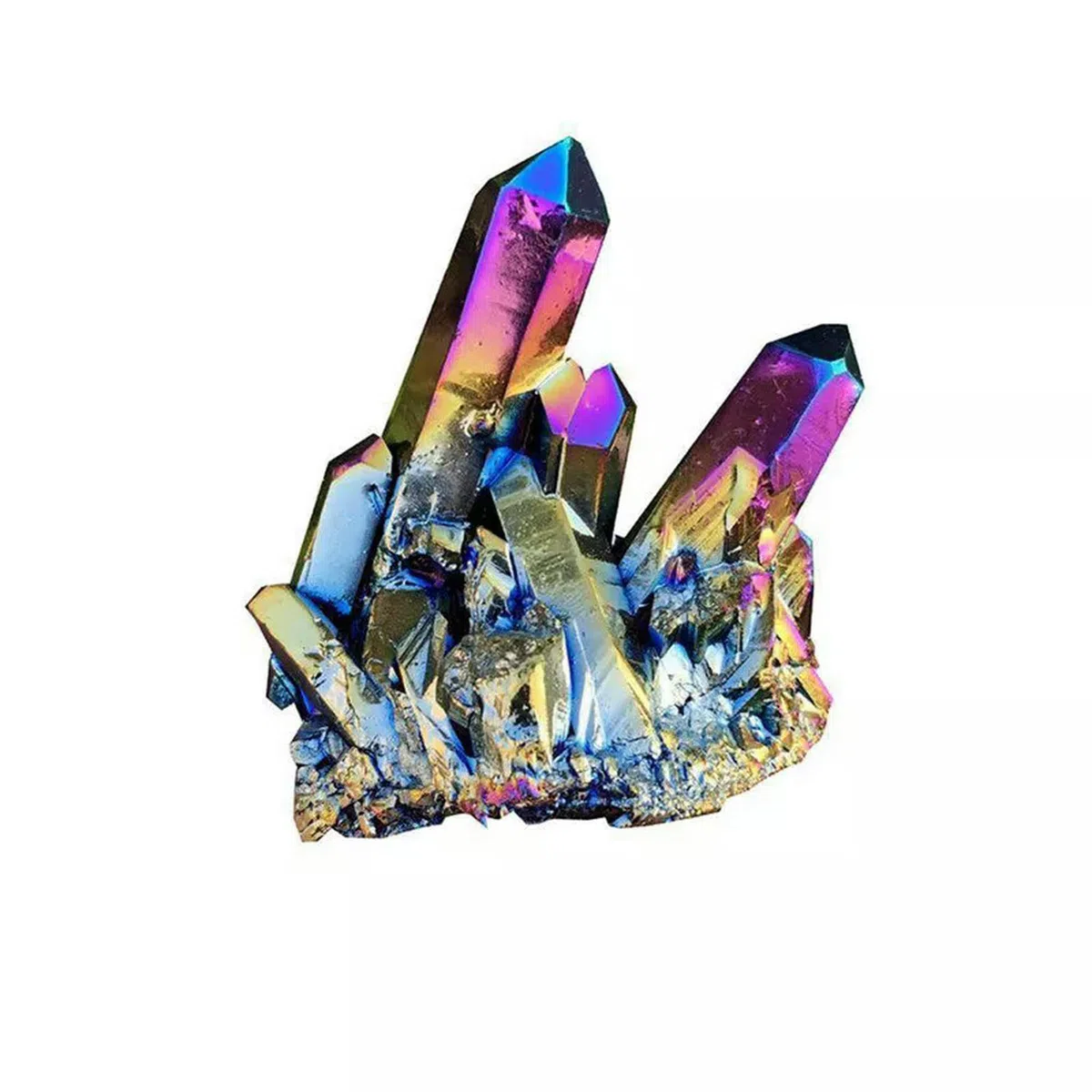 Mineral de Cuarzo de bismuto y Titanio con Aura arcoíris Natural de 30 g