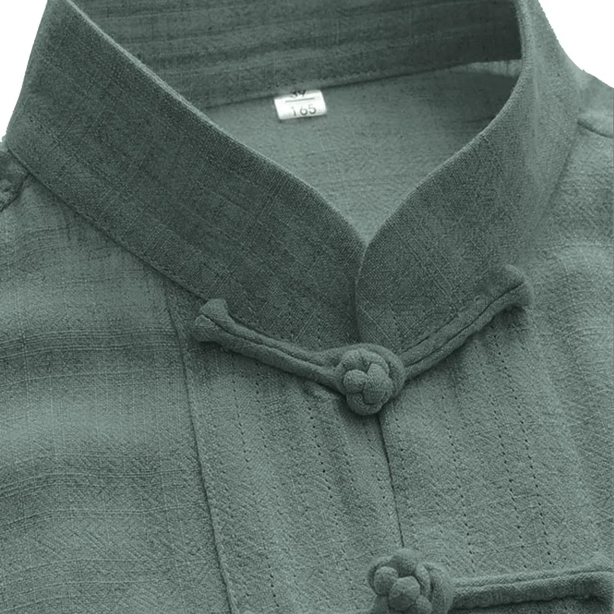 Genérico Traje De Artes Marciales para Hombres Ropa Tradicional China Traje Tang Uniformes De Kung Fu Ropa De Tai Chi De Lino Y AlgodóN Uniforme De MeditacióN Zen Top De Solapa con Bolsillos Elegante