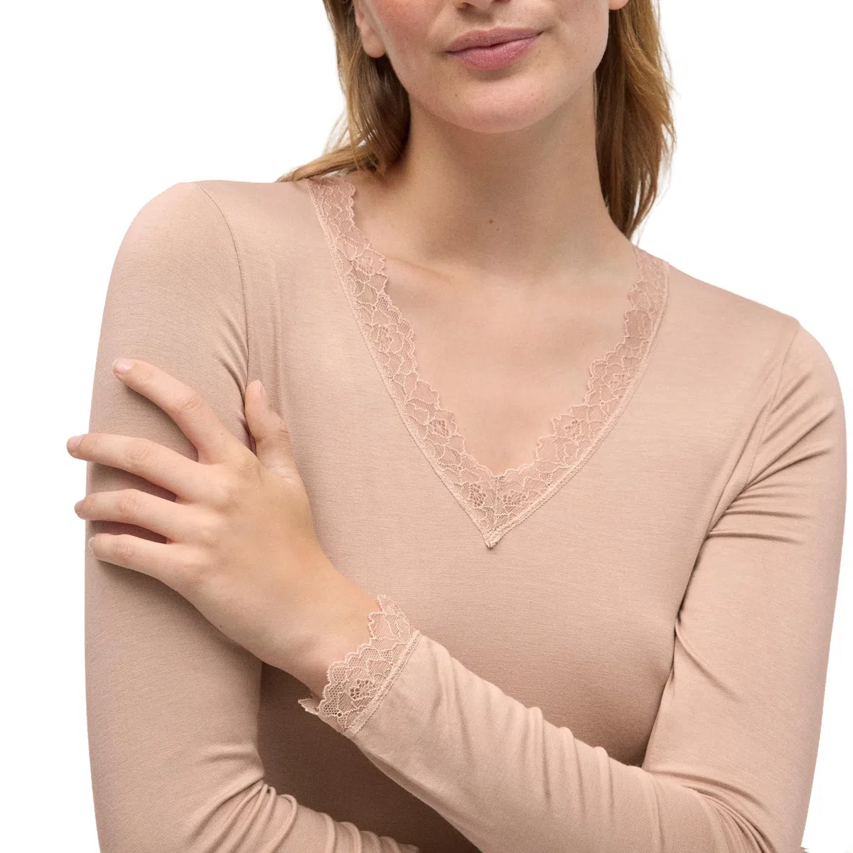 YSABEL MORA Camiseta Interior Manga Larga Bambú para Máxima Comodidad y Flexibilidad, Ideal para Piel Sensible, Tejido Suave y Transpirable, Ajuste Uso Diario, Alta Durabilidad.