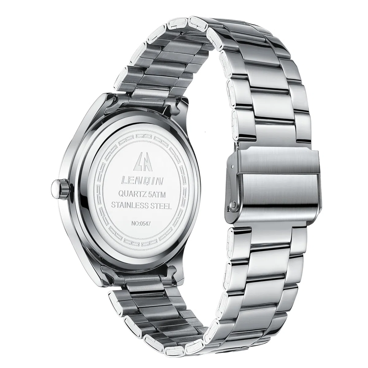 LN LENQIN Reloj Hombre Relojes De Acero Inoxidable para Hombres Relojes De Pulsera Impermeables para Hombres Reloj De Cuarzo Analógico De Diseño De Negocios De Moda
