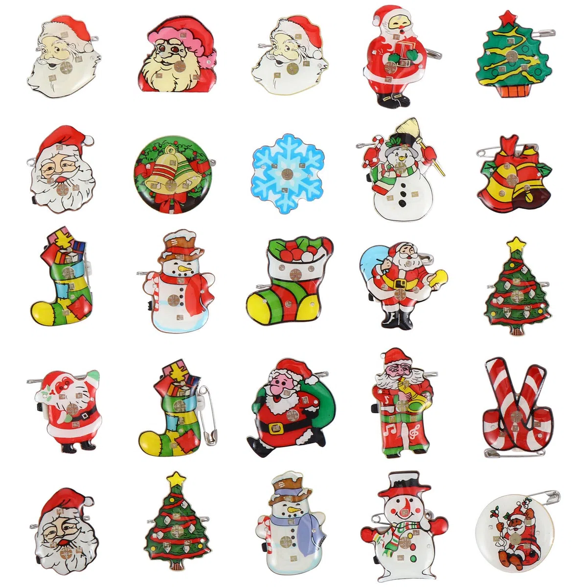 Toddmomy 25 Broches de Navidad Led Luminosos Pin de Broche Regalo para Niños (Estilo Aleatorio)