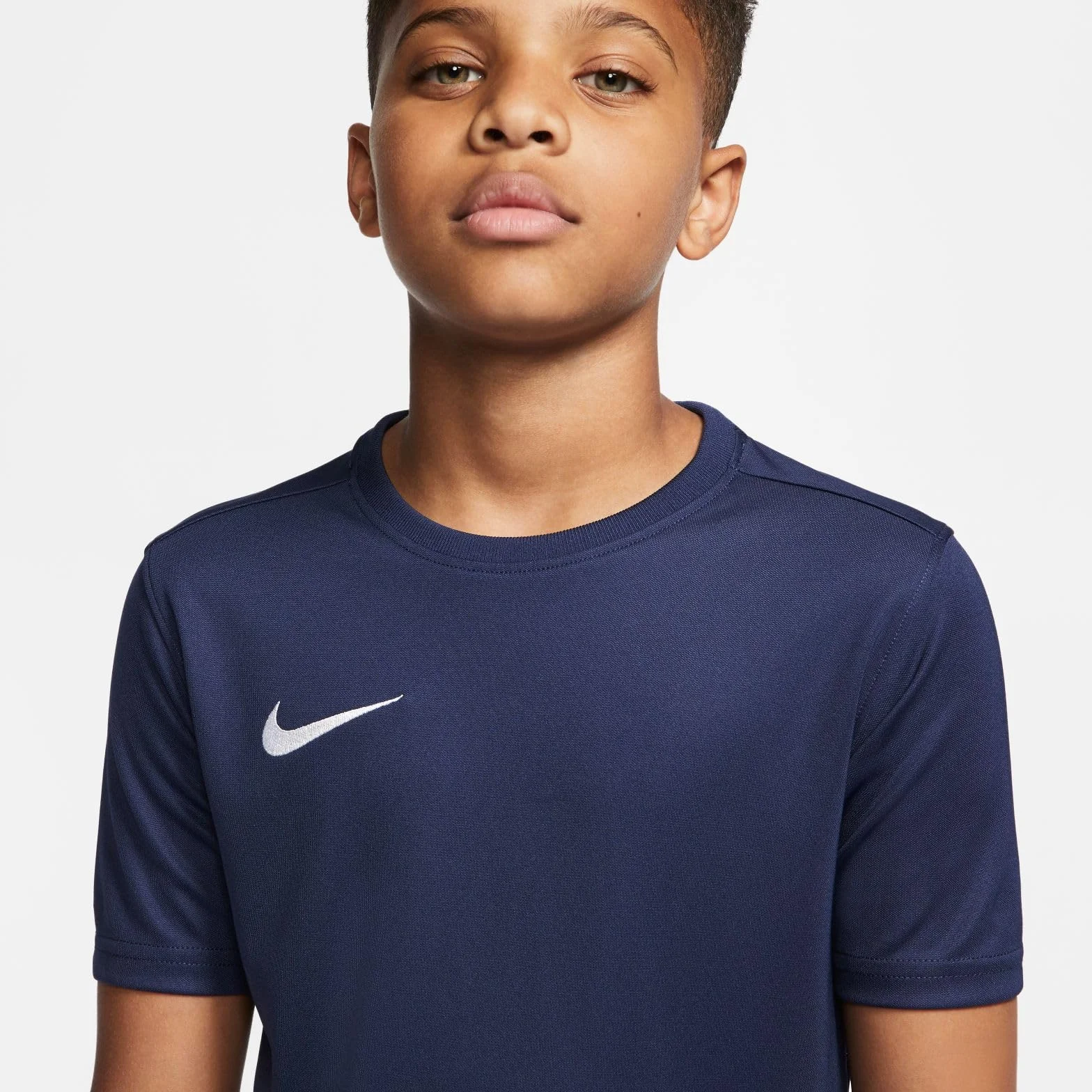 Nike Unisex Niños Camiseta de Manga Corta Nk Df Park 7, Midnight Navy y White, BV6741-410, XL