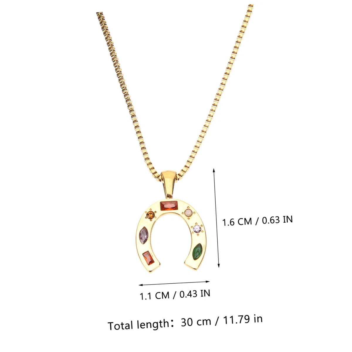 Collar Dije de Herradura en Forma Minimalista para Mujer, Acero Inoxidable Dorado, Elegante y Único para Fiestas y Ceremonias